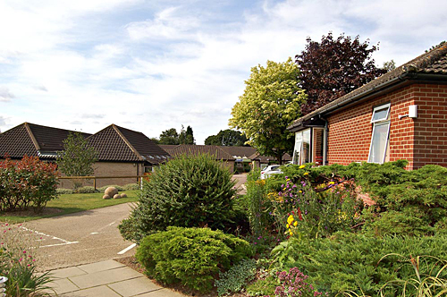wards and landscaped gardens